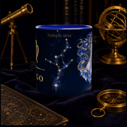 TASSE SIGNE ASTRO VIERGE PERSONNALISÉE – Cadeau d'Anniversaire Céleste