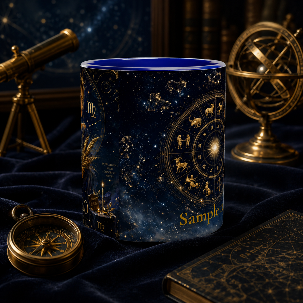 PERSONALISIERTE JUNGfrau ZODIAK TASSE – Himmlisches Geburtstagsgeschenk