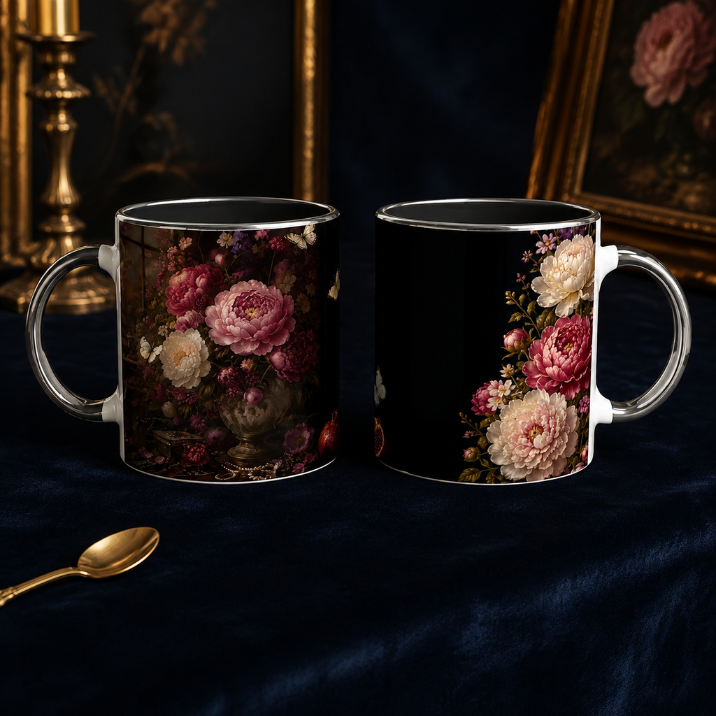 DUTCH MASTERS — Floral "Pomegranate"Mug