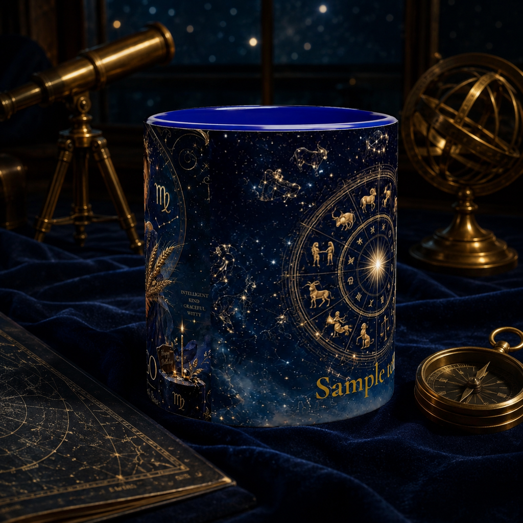 PERSONALISIERTE JUNGfrau ZODIAK TASSE – Himmlisches Geburtstagsgeschenk