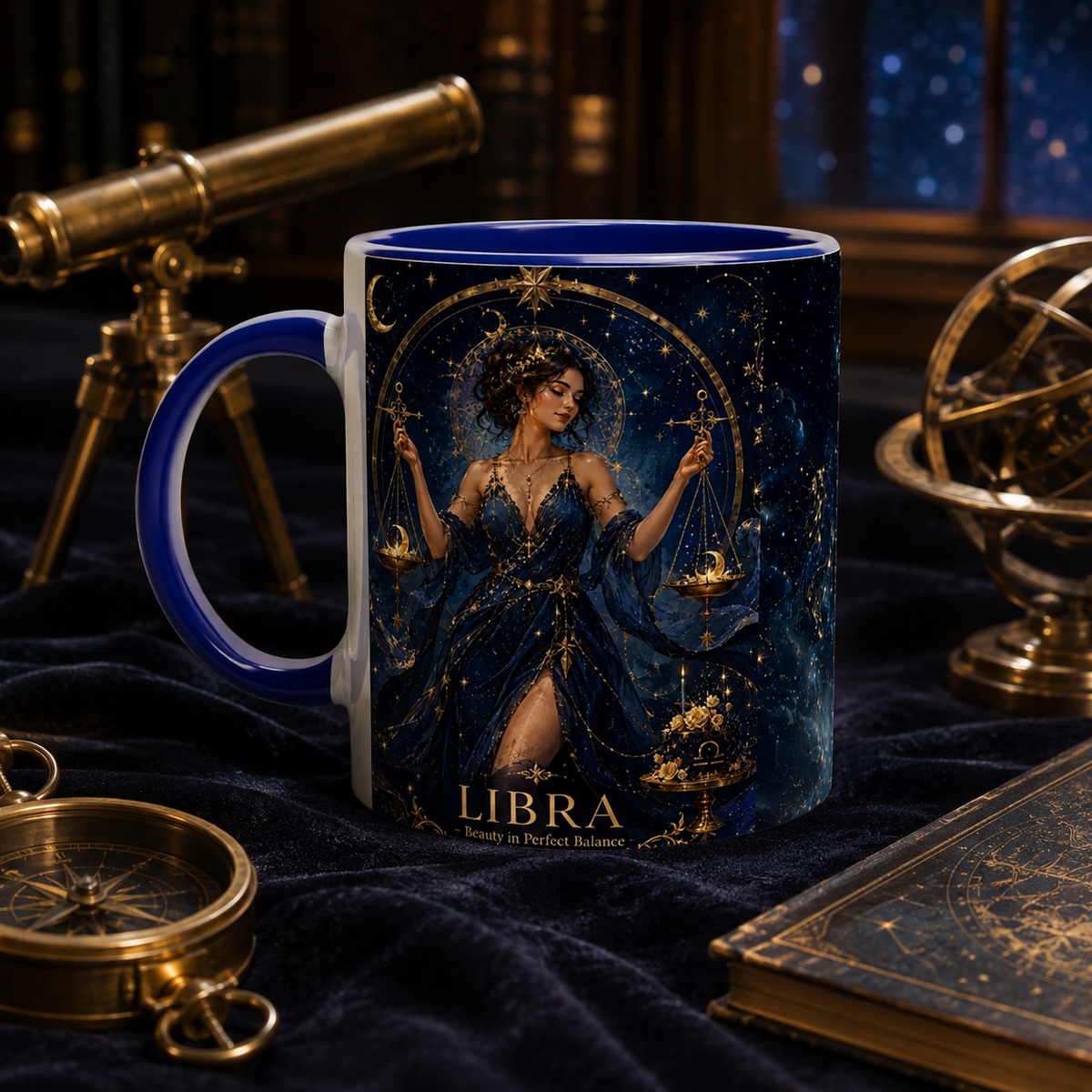 PERSONALISIERTE WAAGE-STERNEZEICHEN-TASSE – Himmlisches Geburtstagsgeschenk