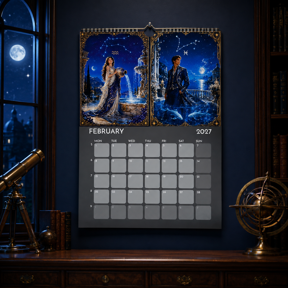 ROYAL STARGAZER – Tierkreis-Kalender 2027 | Tais Deon Sternzeichen-Kollektion