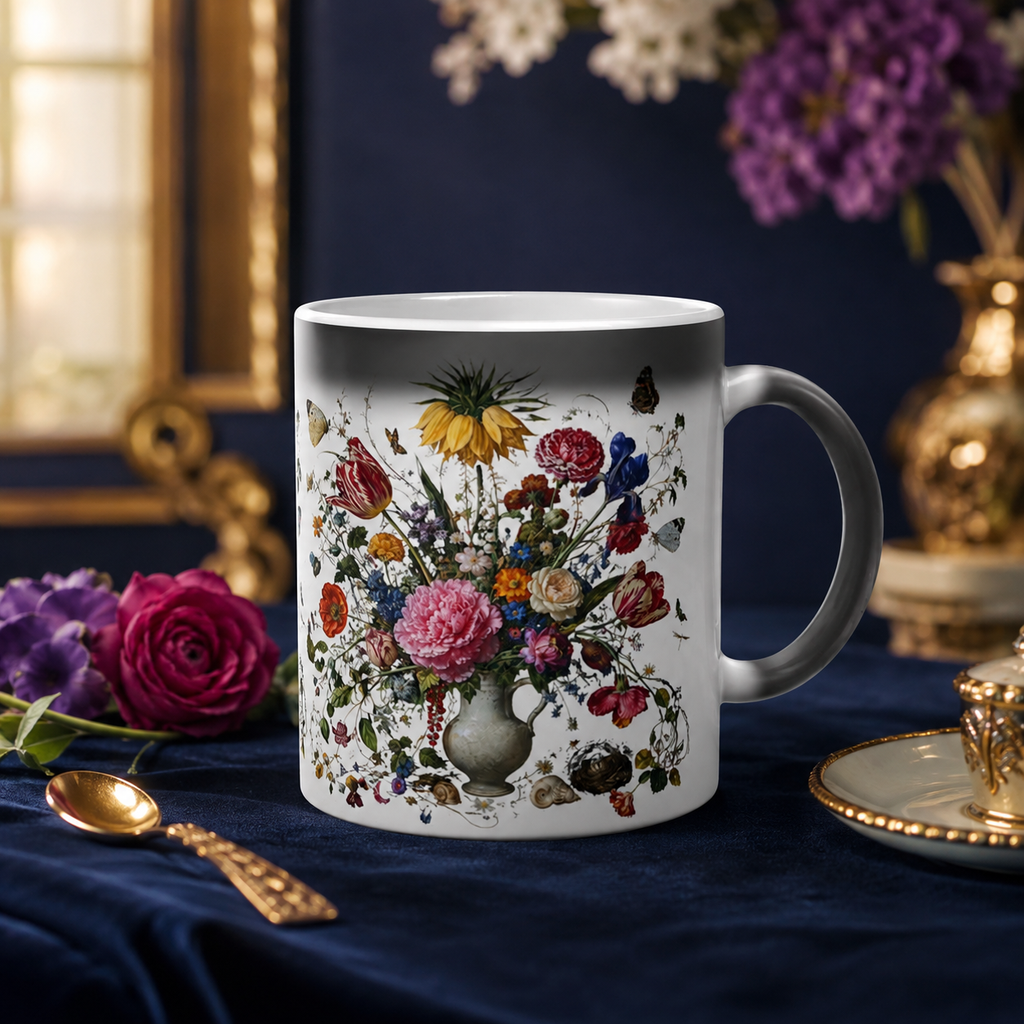 DUTCH MASTERS— Floral Magic Mug "Flowers Awaken"with Warmth