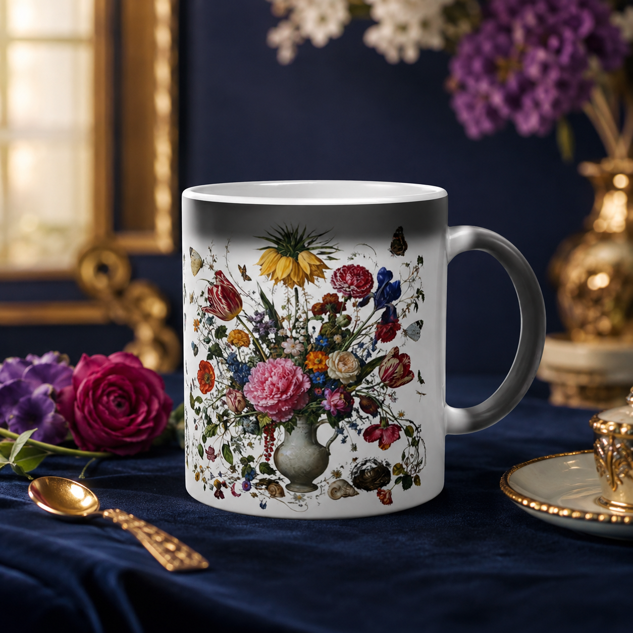 DUTCH MASTERS— Floral Magic Mug "Flowers Awaken"with Warmth
