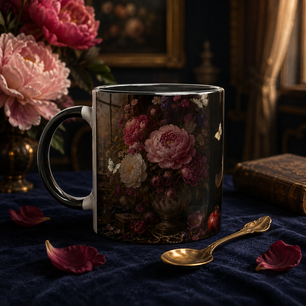 DUTCH MASTERS — Floral "Pomegranate"Mug