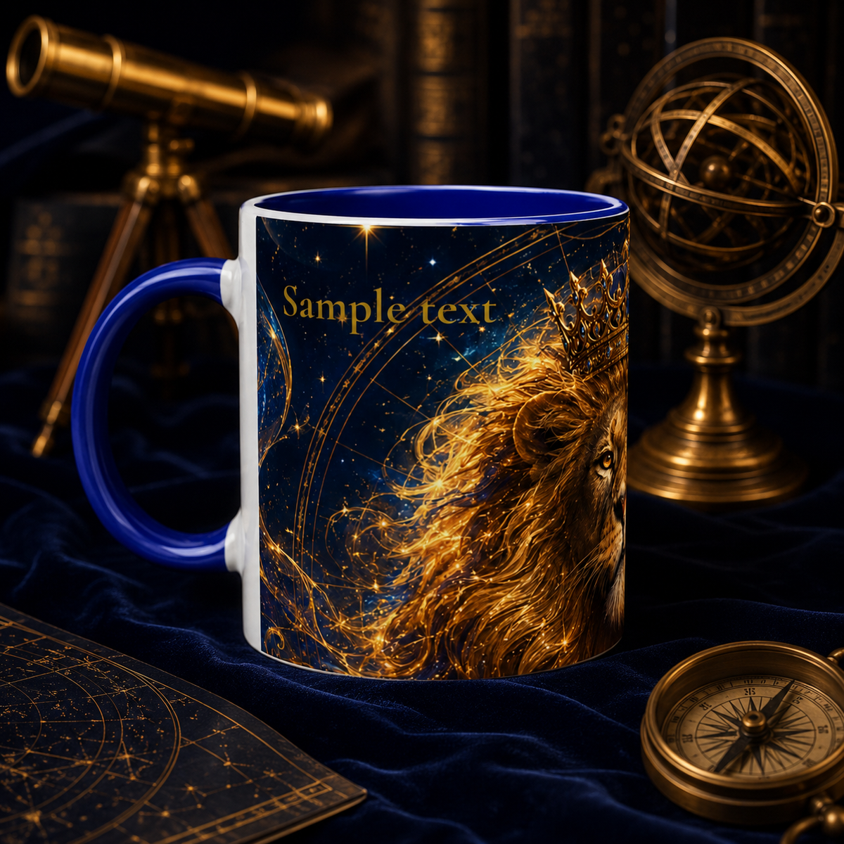 PERSONALISIERTE LÖWE-STERNZEICHEN-TASSE – Königliches Himmelslöwen-Geschenk