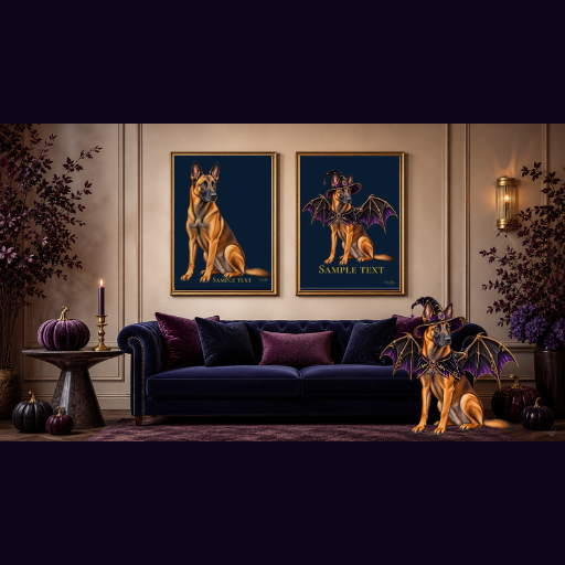 PERSONALIZE Your Belgian Malinois Museum-Quality Fine Art Poster
