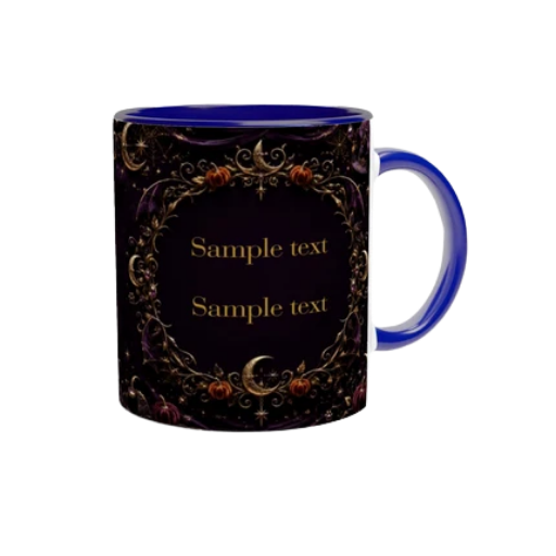 PERSONALIZE Your Halloween German Shepherd Blue Ceramic Mug