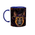 PERSONALIZE Your Halloween Belgian Malinois Blue Ceramic Mug