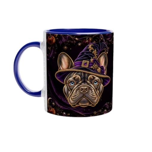PERSONALIZED FAWN FRENCH BULLDOG HALLOWEEN MUG | FOUR PAWS HOLIDAY COLLECTION