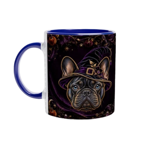 PERSONALIZED FAWN FRENCH BULLDOG HALLOWEEN MUG | FOUR PAWS HOLIDAY COLLECTION