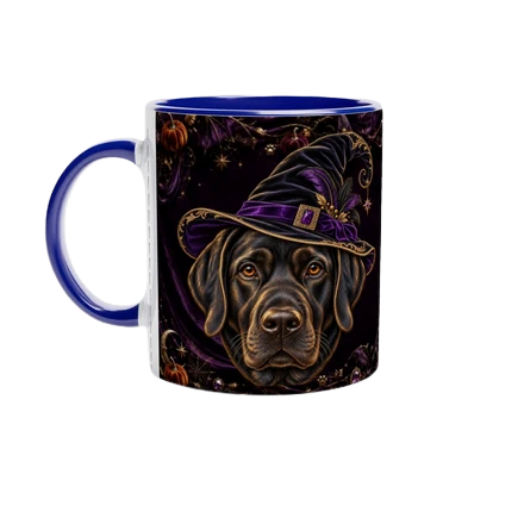 PERSONALIZE Your Halloween Labrador Retriever Blue Ceramic Mug
