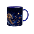 LEO ROYAL ZODIAC — Ceramic Mug — Celestial Blue Edition