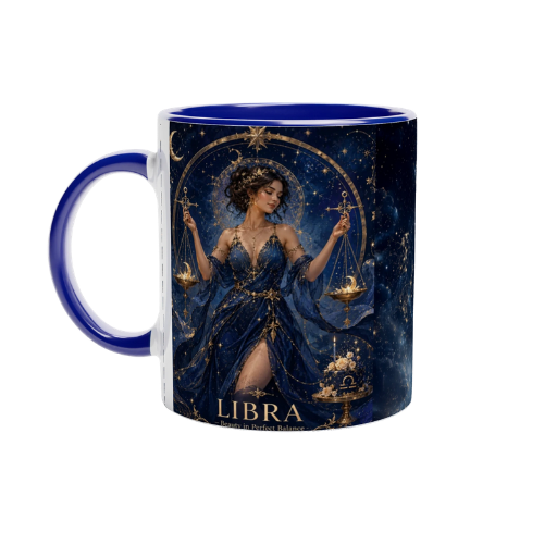 PERSONALIZED LIBRA ZODIAC MUG – Celestial Birthday Gift
