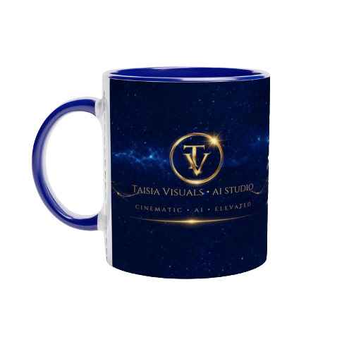 GOLDEN NEURAL NETWORK — AI Philosophy Mug — Ceramic Blue