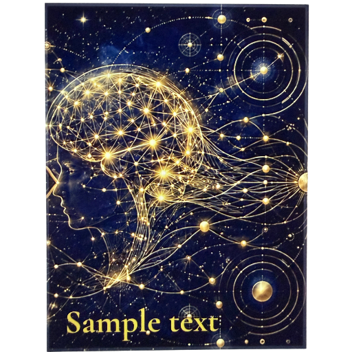 PERSONALISIERTES GOLDENES NEURO POSTER — Rechtes Panel — Creator Kollektion